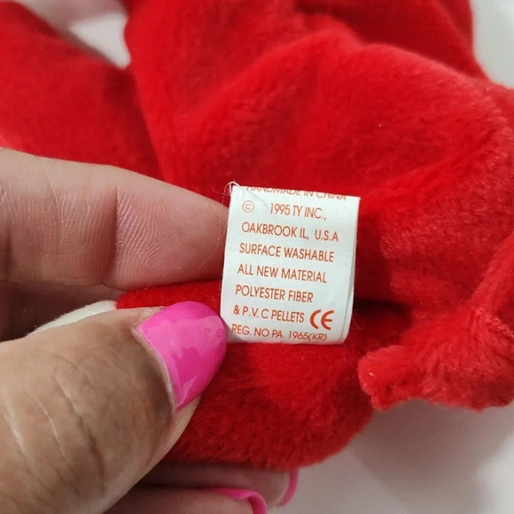 Vintage Ty Beanie Babies Snort Bull Plush Stuffed Animal Toy 4002 with Hang Tag - Picture 7 of 8